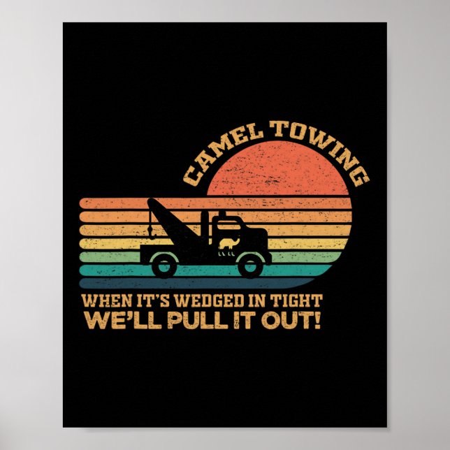 Camel Twing Retro Vuxen humor Say Funny Hallow Poster (Framsidan)