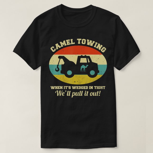 Camel Twing Retro Vuxen humor Say Funny Hallow T Shirt (Design framsida)