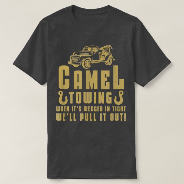 Camel Twing Retro Vuxen humor Say Funny Hallow T Shirt (Design framsida)