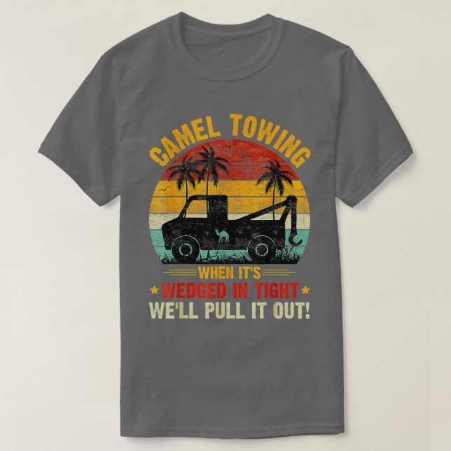 Camel Twing Retro Vuxen humor Say Funny Hallow T Shirt (Design framsida)