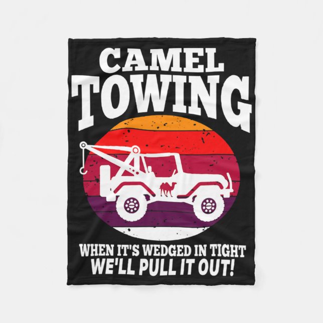 Camel Twing Roligt Retro Camel Twing Roligt Hallow Fleecefilt (Framsidan)