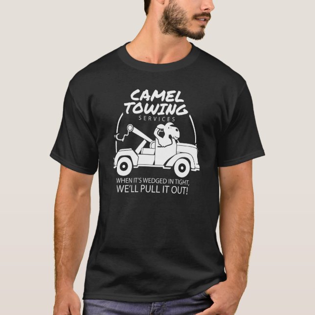 Camel Twing Services T-Shirt Funny Vuxen humor (Framsida)