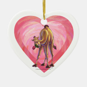Camel Valentindagen Julgransprydnad Keramik
