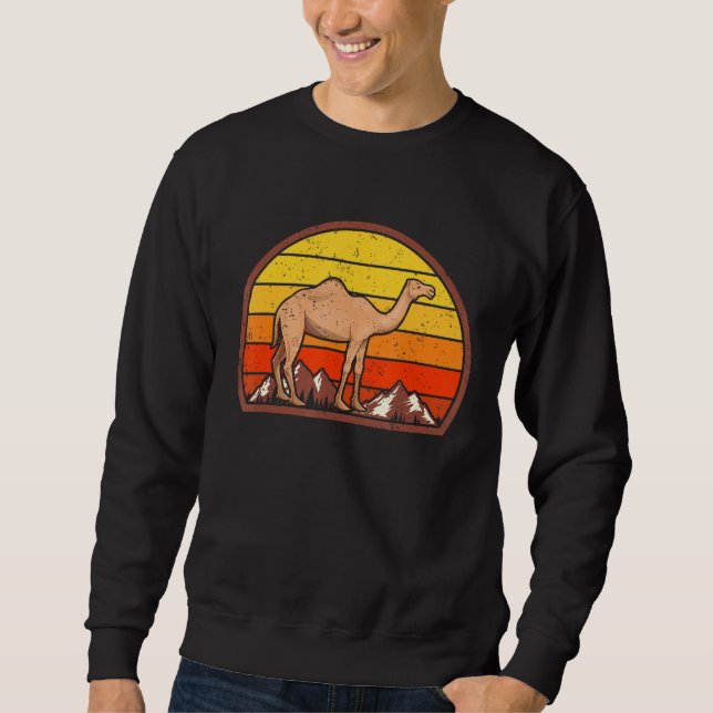 Camel Vintage Retro Camel Lång Ärmad Tröja (Framsida)