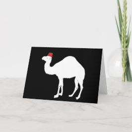 Camel Wearing A Fez Helgkort