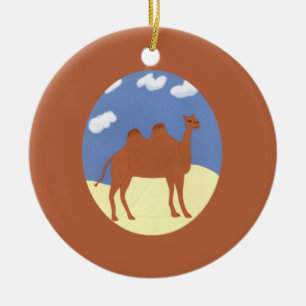 Camel Whimsical på Desert Dunes Julgransprydnad Keramik