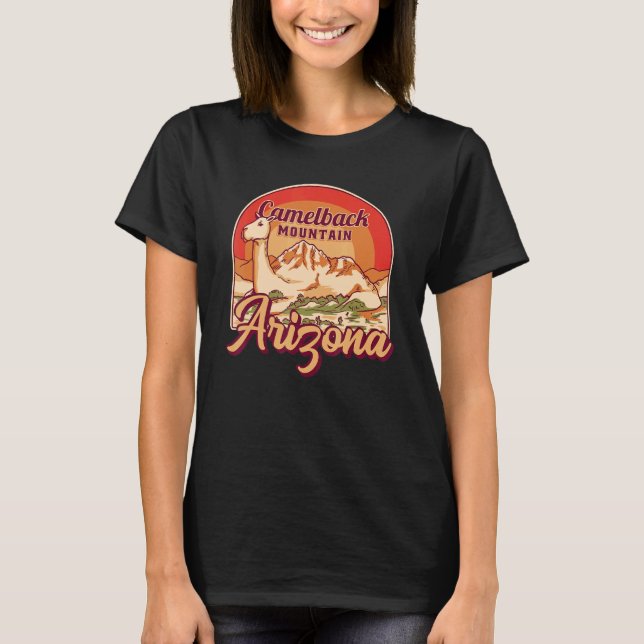 Camelback Mountain Arizona Echo Canyon Hiking T Shirt (Framsida)