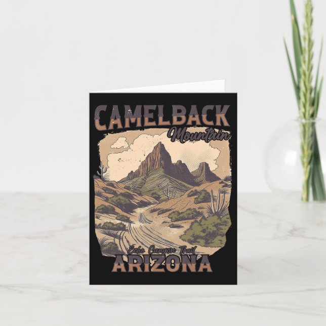 Camelback Mountain Echo Canyon Trail Arizona Hikin Kort (Framsida)