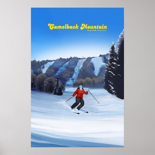 Camelback Mountain Ski Resort Travel Poster (Framsidan)