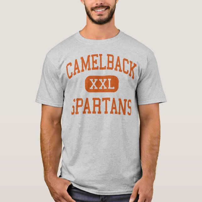 Camelback - Spartans - kick - Phoenix Arizona T-shirt (Framsida)