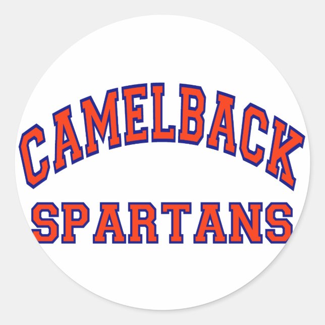 Camelback Spartans Runt Klistermärke (Framsida)