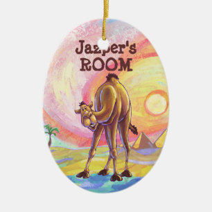 Camelgåvor och tillbehör julgransprydnad keramik
