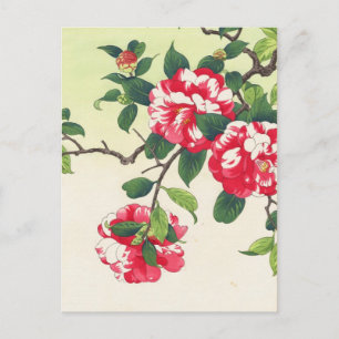 Camelia Nishimura Hodo ukiyo-e blommor konst Vykort