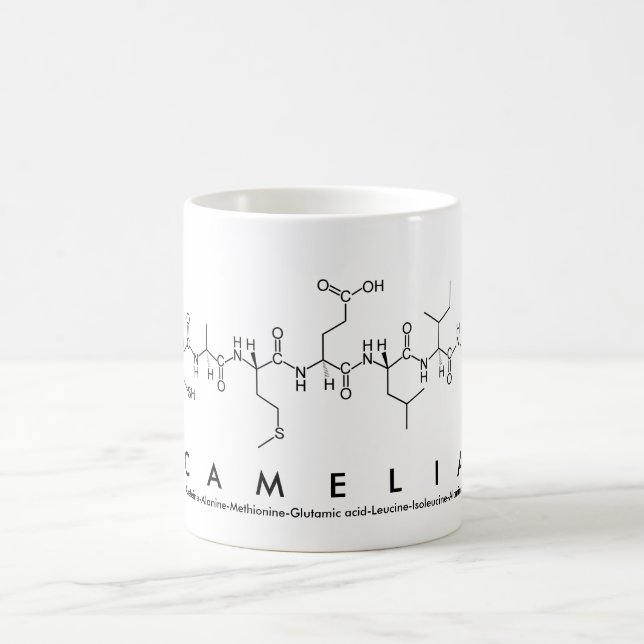 Camelia peptide namn mugg (Center)