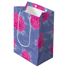 Camellia bläck art shock rosa och Blue bröllopsför