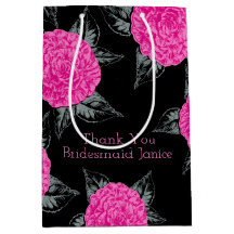 Camellia bläck art shock rosa och svartbröllopsför