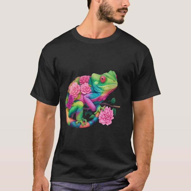 Camellia Chameleon T Shirt (Framsida)
