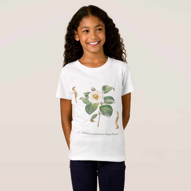 Camellia japonica 'Alba Plena'  T Shirt (Hel framsida)