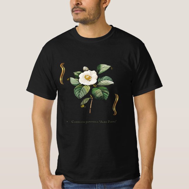 Camellia japonica 'Alba Plena'  T Shirt (Framsida)