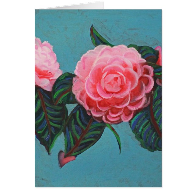 Camellia Japonica Himlar Hälsningskort (Framsidan)