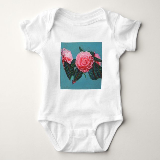 Camellia Japonica Himlar Tee Shirt (Framsida)