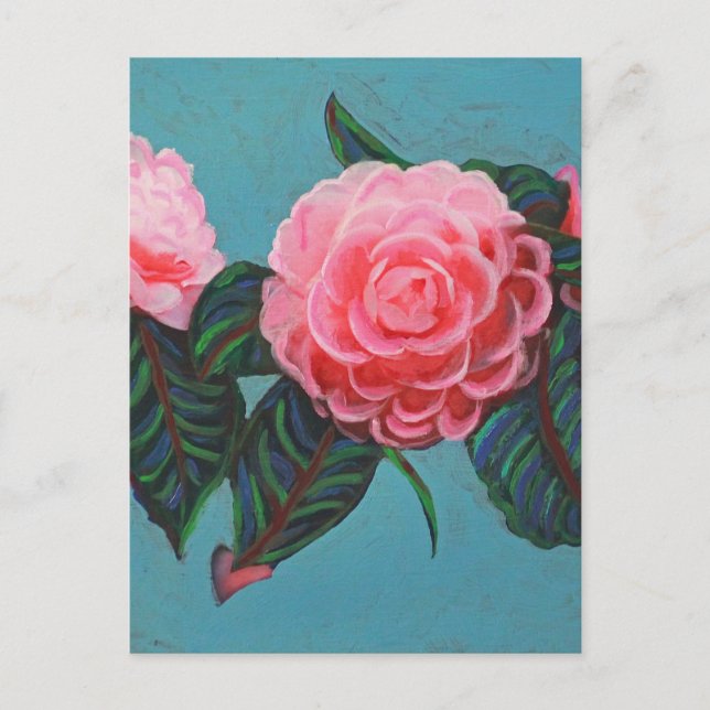 Camellia Japonica Himmel Vykort (Framsida)
