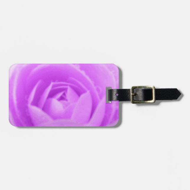 Camellia Lila Anpassningsbar Luggage Tag Bagagebricka (Horisontell Framsida)