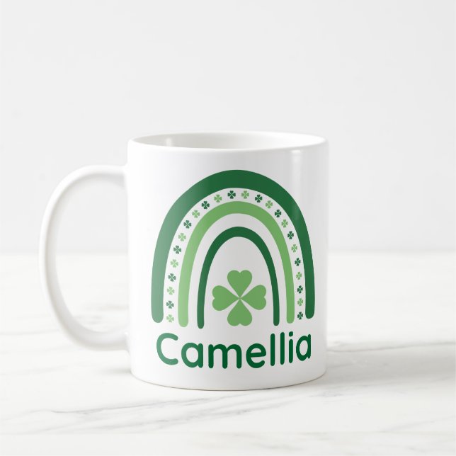 Camellia Namn Clover Boho Regnbåge Kaffemugg (Vänster)