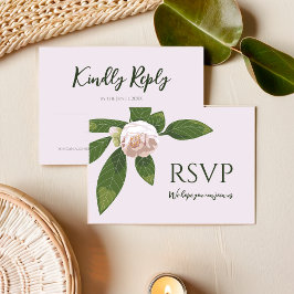 Camellia och Greenery Simple Elegant OSA Kort