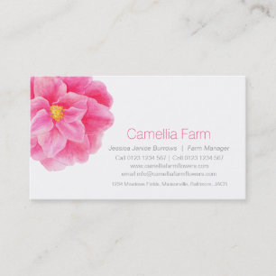 Camelliaen blommar vattenfärgkonstvisitkortar visitkort