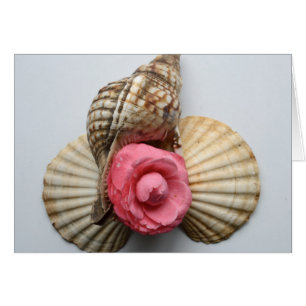 Camelliaen och snäckorna hälsningskort