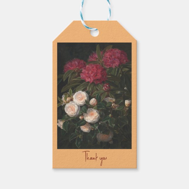 Camellias och Rhododendrons av J. L. Jensen Presentetikett (Framsidan)