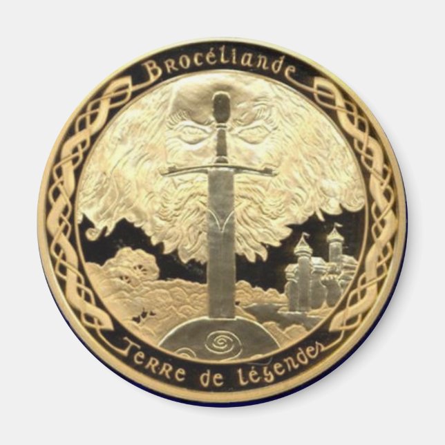 Camelot och Merlin som övervakar Excalibur Magnet (Framsidan)