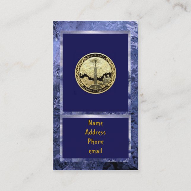 Camelotguiden Knight Kung Arthur Affärskort Visitkort (Framsida)