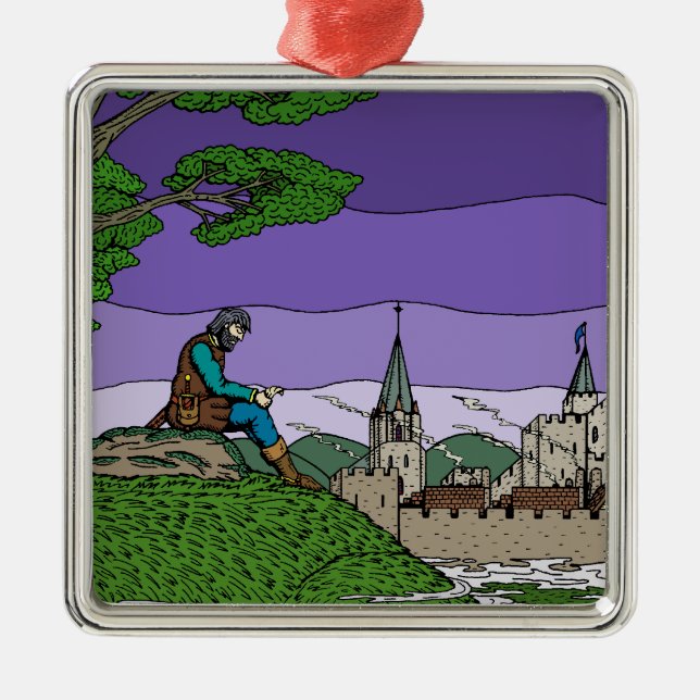 Camelots minnen julgransprydnad metall (Framsidan)