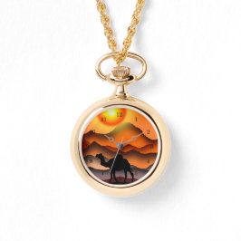 Camels at Sunset Desert Watch Armbandsur