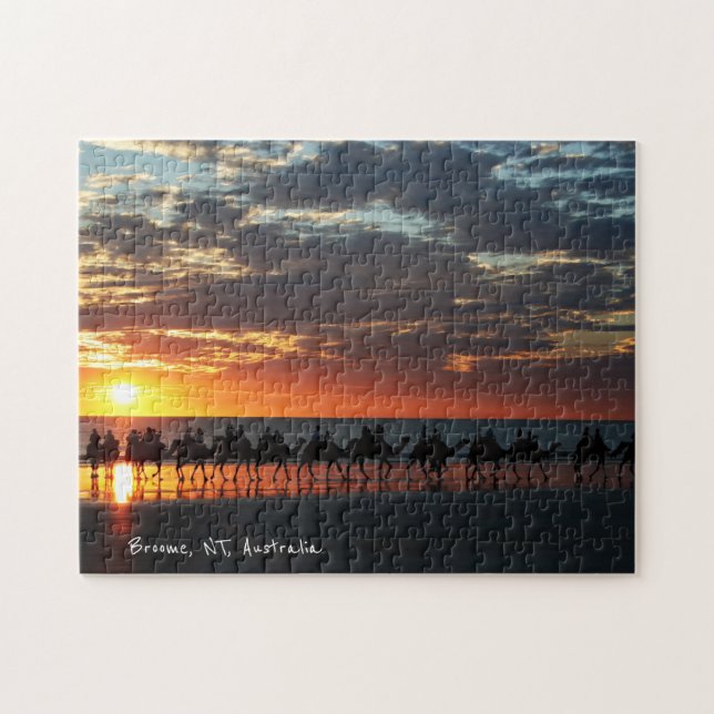 Camels, Cable Beach, Broome, Australien - Puzzle Pussel (Horisontell)
