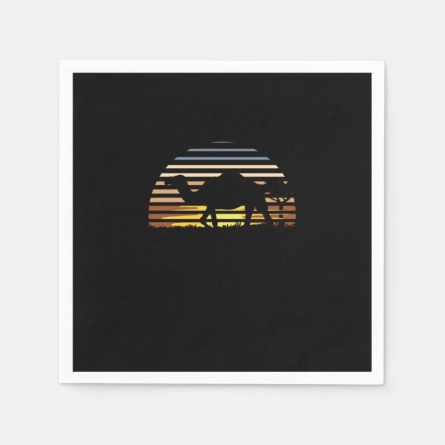 Camels Humps Bactrian Camel Desert Animals Wildlif Pappersservett (Framsidan)