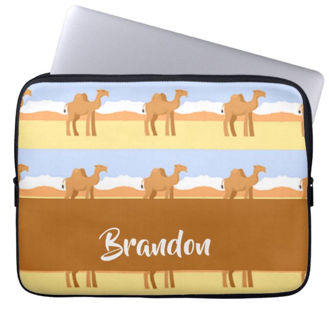 Camels i öknen mönster laptop fodral (Framsidan)