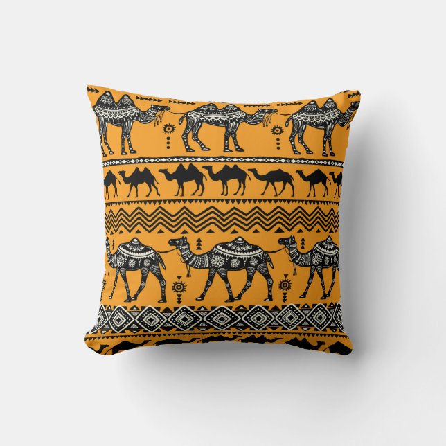 Camels Illustration Seamless Mönster Design. Kudde (Framsida)