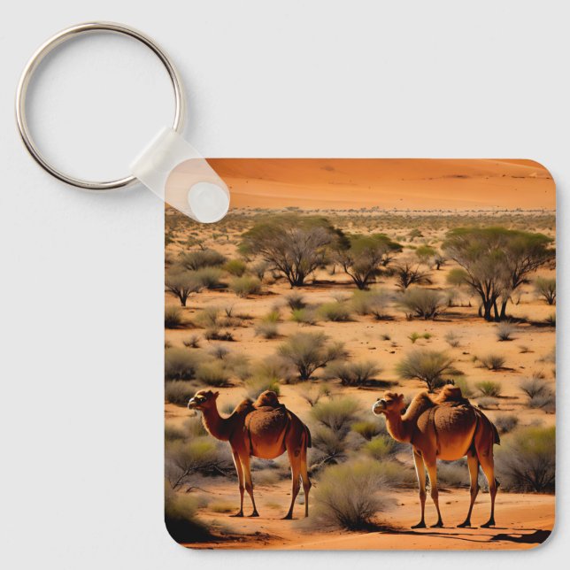 Camels in Australian Outback, Nyckelring (Framsida)