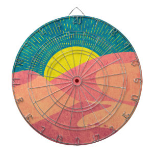 Camels kor sanddyner i öknen darttavla