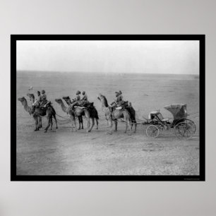Camels Pulling a Carriage over the Sahara 1901 Poster