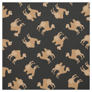 Camels Skriv ut Fabric Black Tyg
