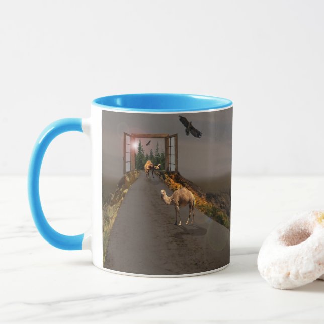 Camels Walking to Wonderland Mugg (Med munk)