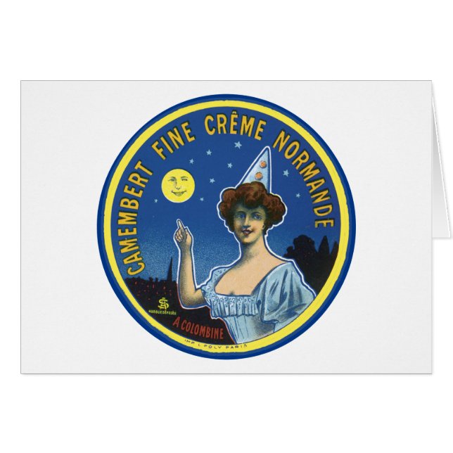 Camembert Bra Creme Normandie Label Hälsningskort (Framsidan Horizontal)