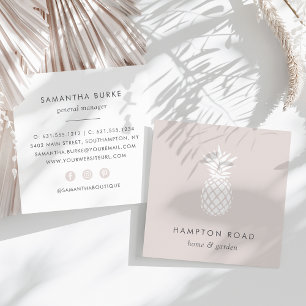 Cameo ananas fyrkantigt visitkort