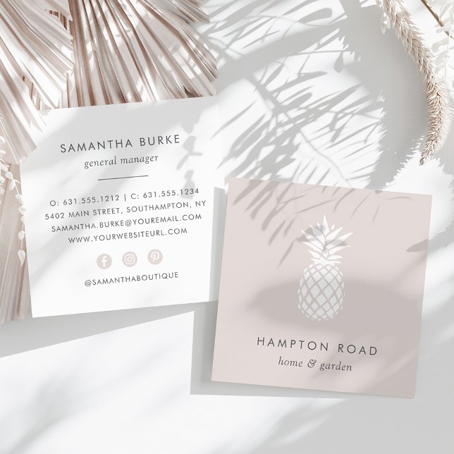 Cameo  ananas fyrkantigt visitkort (Skapare uppladdad)
