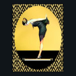 Cameo Art Deco Poster<br><div class="desc">Jag har tagit en vintage bild och tagit bort den ursprungliga bakgrunden och gjort en av mina egna i guld och svart och med konst deco mönster. Det här är en underbar poster eller utskrift för väggen hemma eller så kan den användas för hantverk. Välj önskad storlek på sidmenyn.</div>