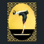 Cameo Art Deco Poster<br><div class="desc">Jag har tagit en vintage bild och tagit bort den ursprungliga bakgrunden och gjort en av mina egna i guld och svart och med konst deco mönster. Det här är en underbar poster eller utskrift för väggen hemma eller så kan den användas för hantverk. Välj önskad storlek på sidmenyn.</div>